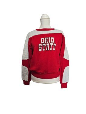 Vintage Ohio State Buckeyes Crewneck Sweatshirt Red Gray M Unisex